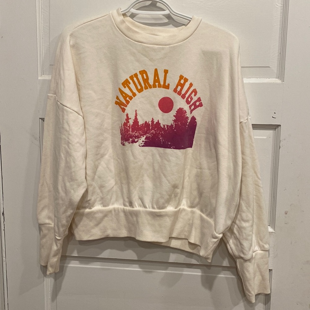 Get After It “Natural High” Cropped Sweatshirt Size L